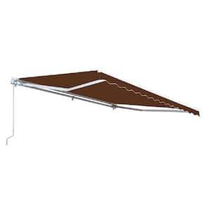 20 ft. Motorized Retractable Awning (120 in. Projection) in Brown