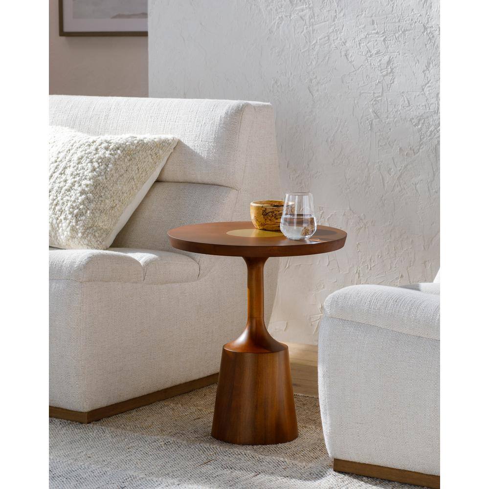 Fresh Look at Livabliss Flor Modern End Table Brown 21 In H X