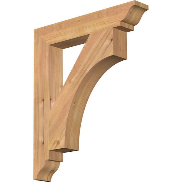 Ekena Millwork 3.5 in. x 26 in. x 22 in. Western Red Cedar Westlake Traditional Smooth Corbel