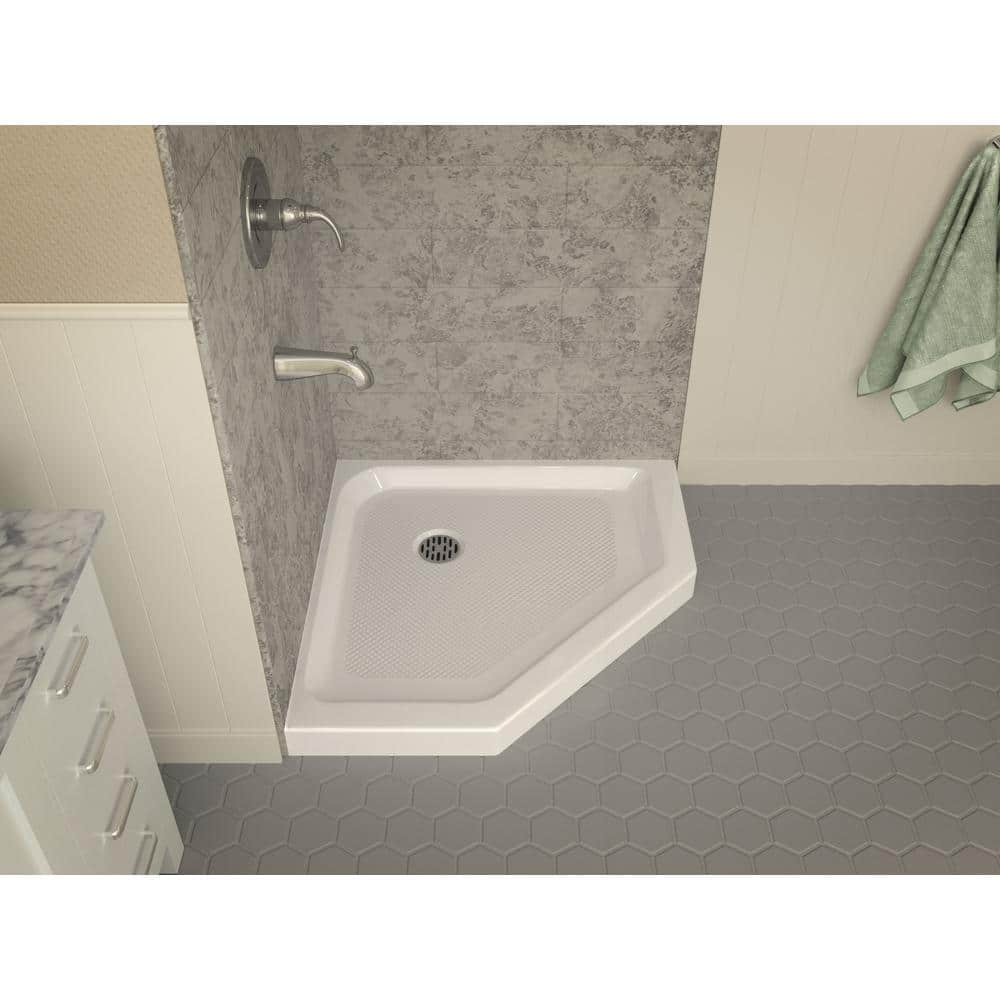 Randi 36'' White Acrylic Neo-Angle Shower Base
