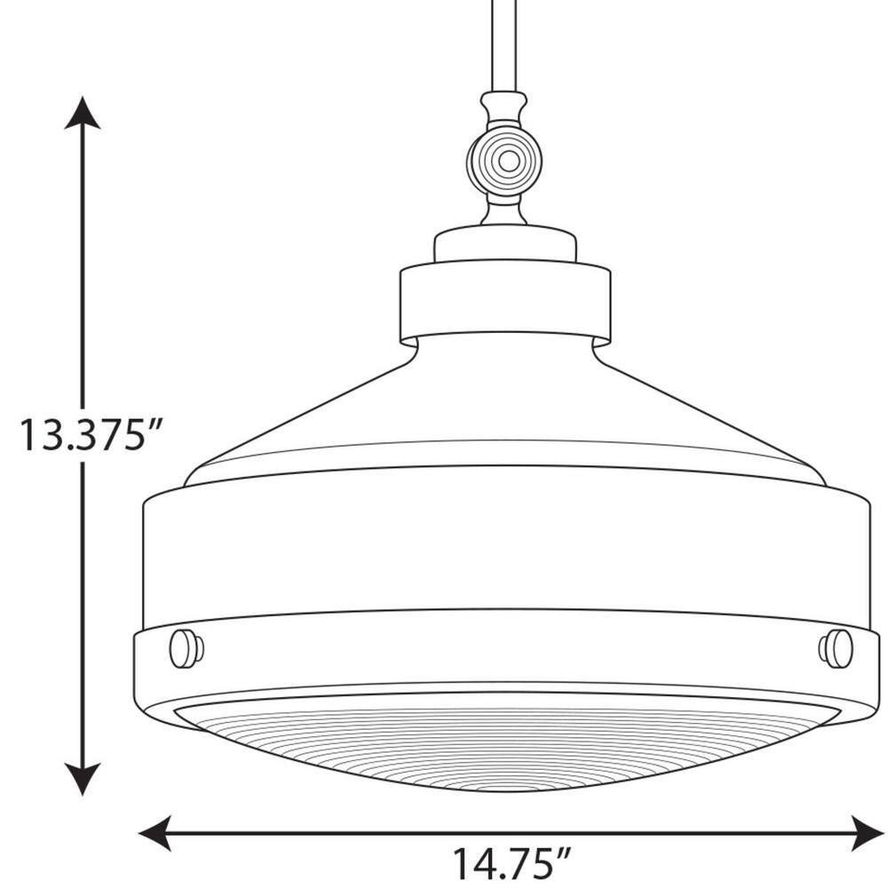 Farmhouse Brushed Nickel Clear Glass 14'' Pendant Light