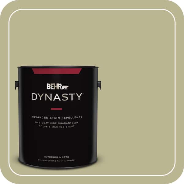BEHR DYNASTY 1 gal. #MQ6-56 Lichen One-Coat Hide Matte Interior Stain-Blocking Paint & Primer