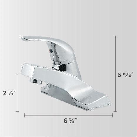 Pfister Pfirst Series 4 in. Centerset Single Handle Bathroom Faucet Combo Kit in Polished Chrome LF142-8002