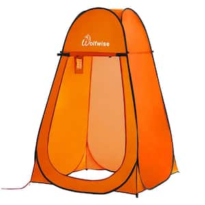 3.93 ft. x 3.93 ft. Orange Pop up Privacy Shower Tent