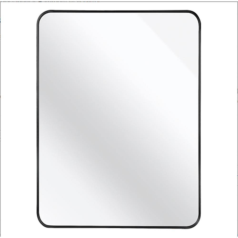 Black 30 in. W x 40 in. H Rectangular Bathroom Wall Mirror for Living room,