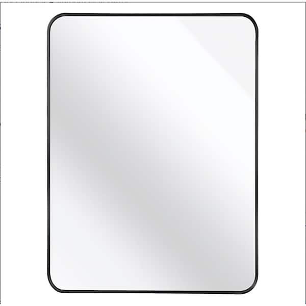 Unbranded Black 30 in. W x 40 in. H Rectangular Bathroom Wall Mirror for Living room, Bedroom
