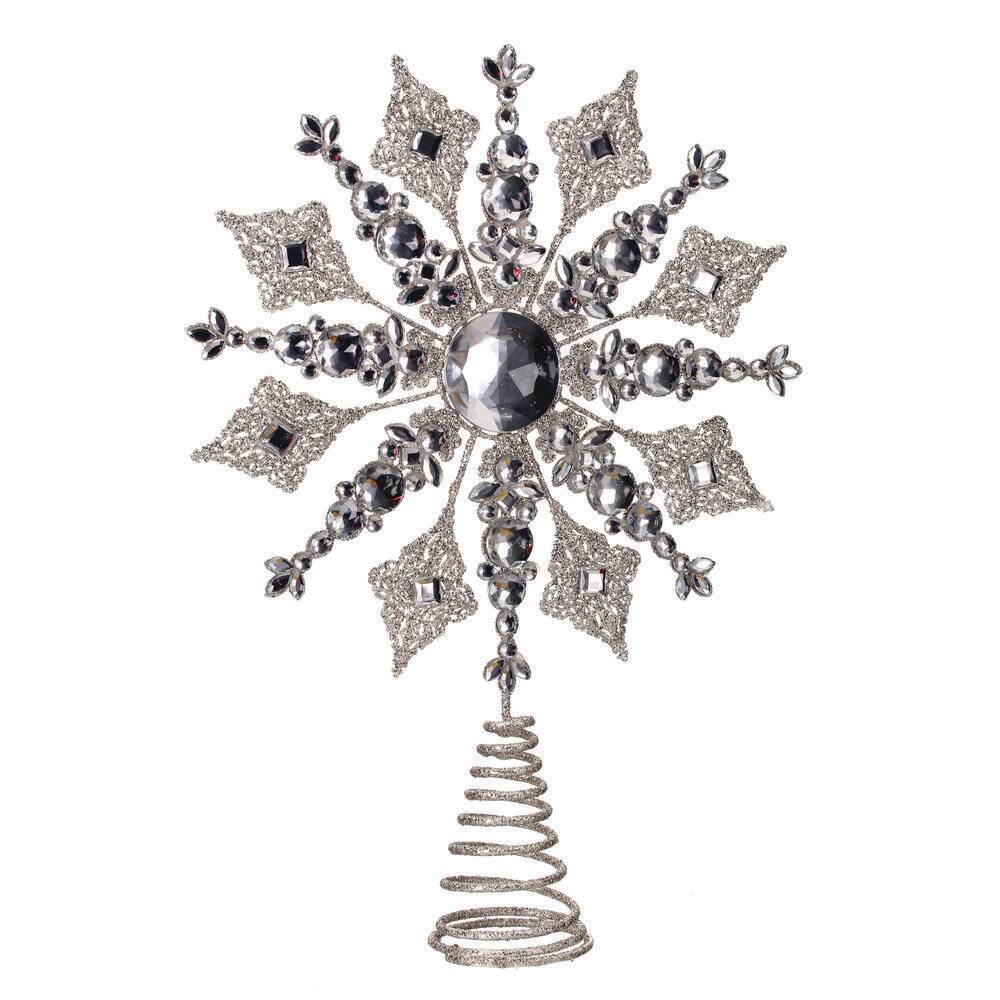 14.5 in. Glitter Metal Jewel Snowflake Tree Topper price history on PriceWatchPro