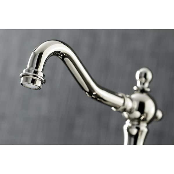 Victorian Polished Lever 8 in. Widespread 2-Handle Bathroom Faucet in Polished Nickel
