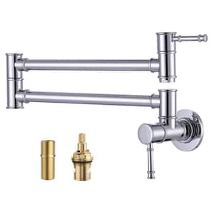 Wall Mounted Pot Filler with Removable Aerator in Chrome