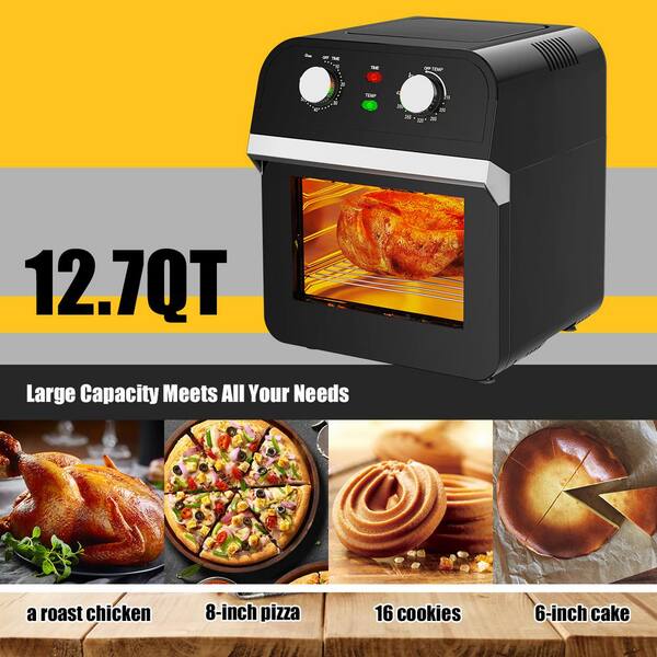 Air Fryer, 12 L (12.7 qt) Air fryer Oven with Rotisserie Function, 10 in 1  Electric Hot Oven with 8 Cooking Accessories and Recipe, 1700W Air Fryer