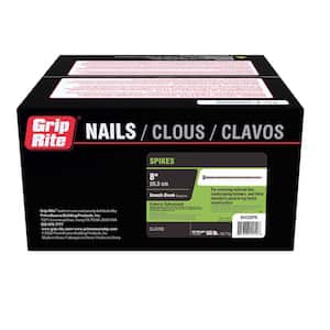 #3/8 x 8 in. Galvanized Steel Spike Nails (50 lb.-Box)
