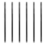 1/2 in. x 24 in. Black Industrial Steel Grey Plumbing Pipe (6-Pack)