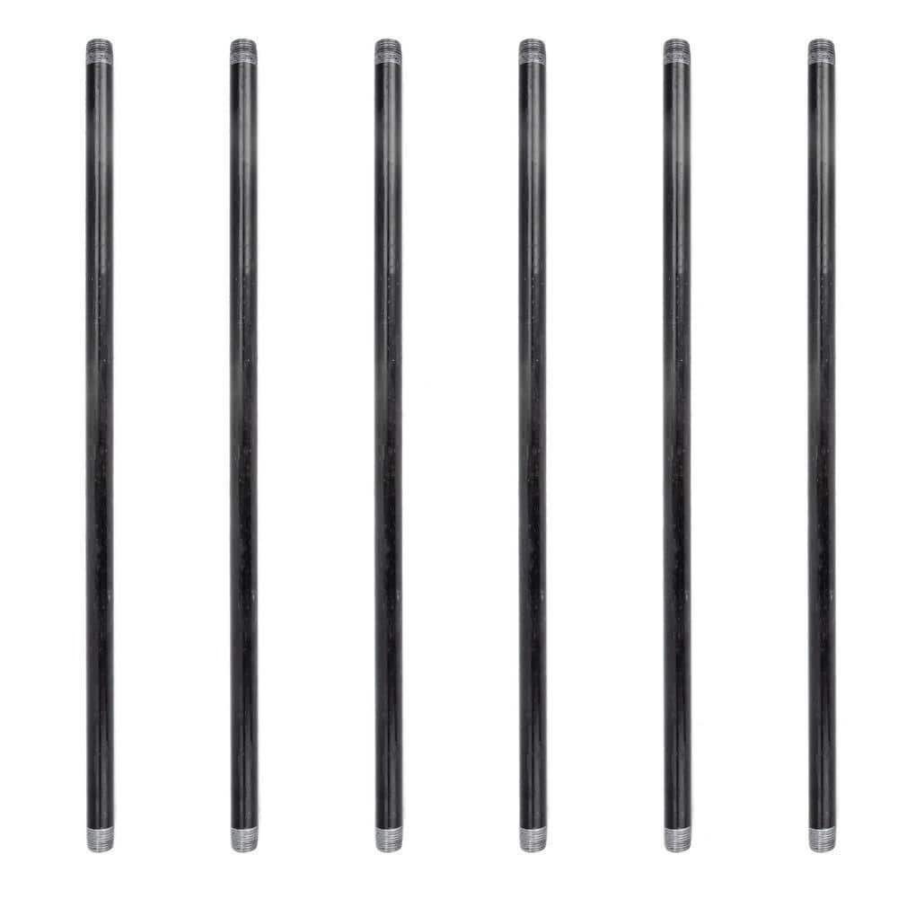 1/2 in. x 24 in. Black Industrial Steel Grey Plumbing Pipe (6-Pack) price history on PriceWatchPro