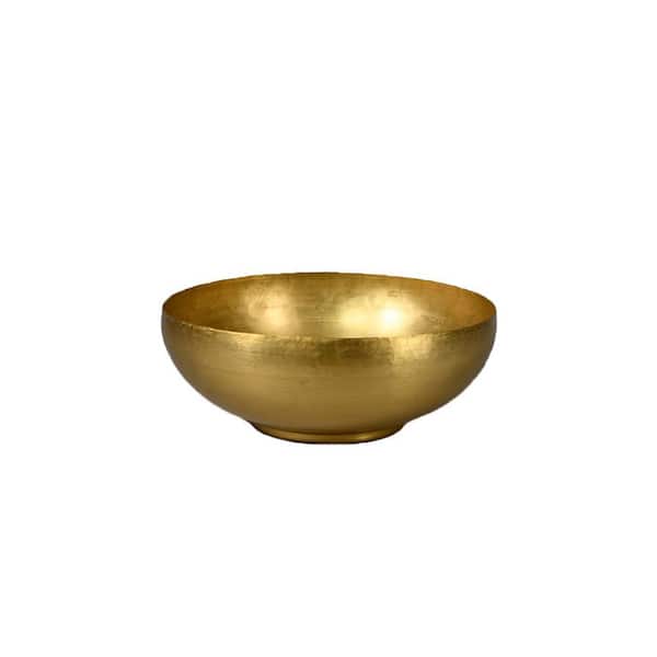 Unbranded Gold 12" Diameter Lightweight Antique Brass Decorative Bowl-Elegant Potpourri Catchall for Diwali Home Decor