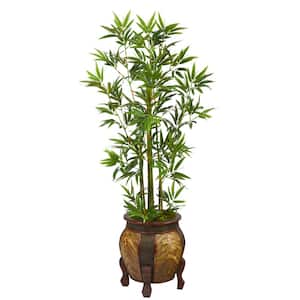 4.5 ft. Bamboo Palm Artificial Tree in Decorative Planter