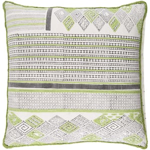 Poynter Green Graphic Polyester 20 in. x 20 in. Throw Pillow