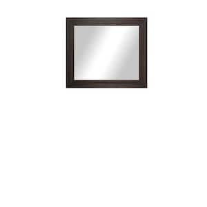 Modern Rustic ( 21.75 in. W x 21.75 in. H ) Wooden Espresso Wall Mirror