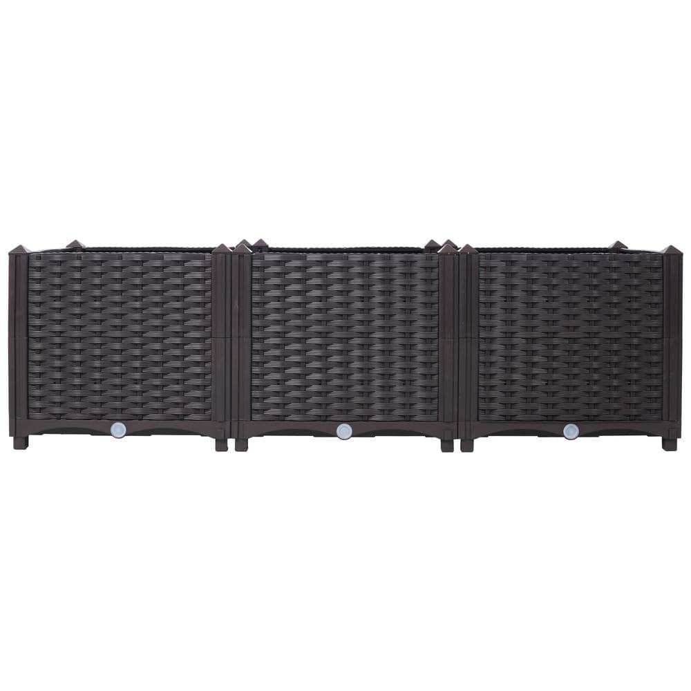 Versatile Deep Polypropylene Raised Garden Bed Planter Boxes - Self-Waterin