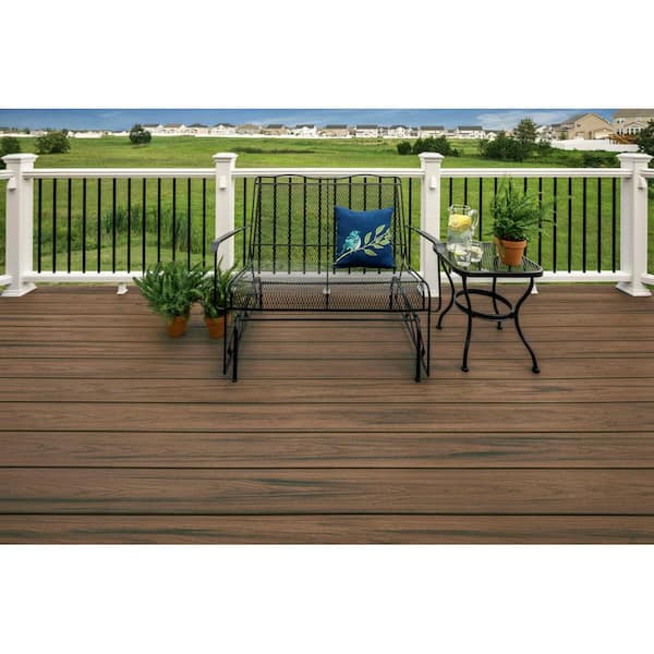 Enhance Naturals 1 in. x 6 in. x 20 ft. Toasted Sand Grooved Edge Composite Deck Board
