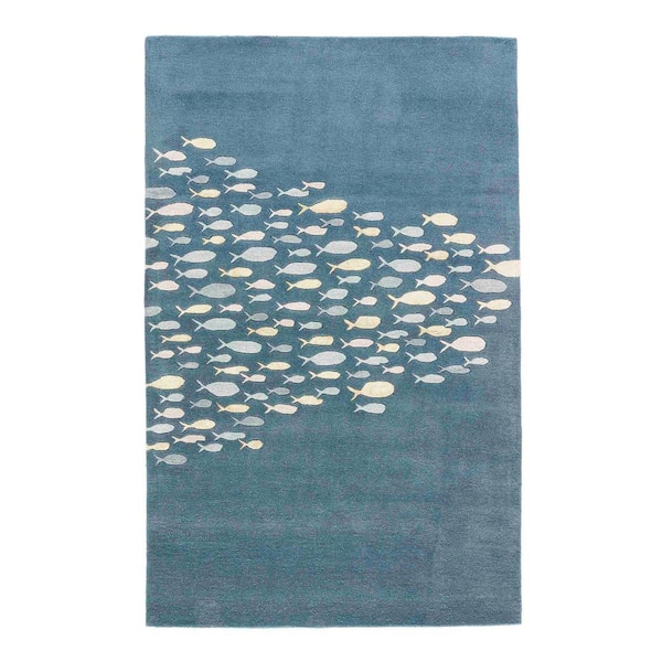 Captain's Blue 2 ft. x 3 ft. Animal Area Rug