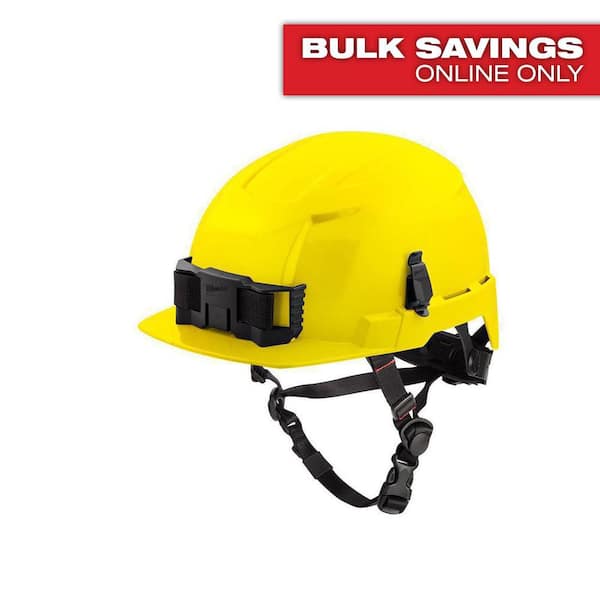 BOLT Yellow Type 2 Class E Front Brim Non-Vented Safety Helmet
