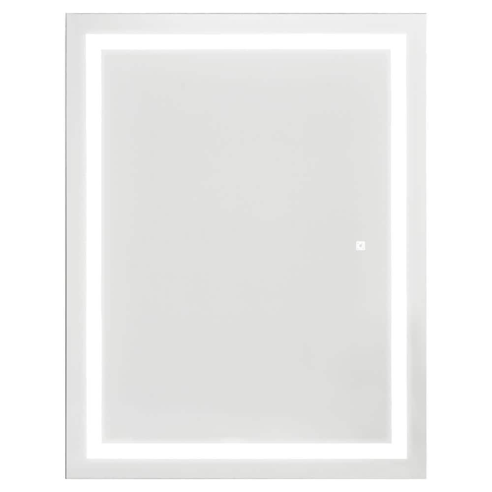 28 in. W x 36 in. H Rectangular Aluminum Framed LED Wall Mount Anti-Fog Dim