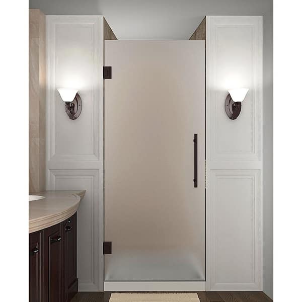 Aston Cascadia 24.75 - 25.25 in. x 72 in. Frameless Hinged Shower Door ...