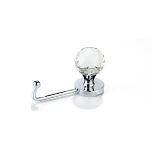 4-1/16 in. (103 mm) Chrome and Crystal Contemporary Wall Mount Hook