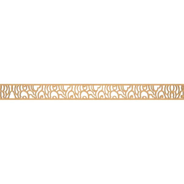 Ekena Millwork Springfield Fretwork 0.375 in. D x 46.375 in. W x 4 in. L MDF Wood Panel Moulding