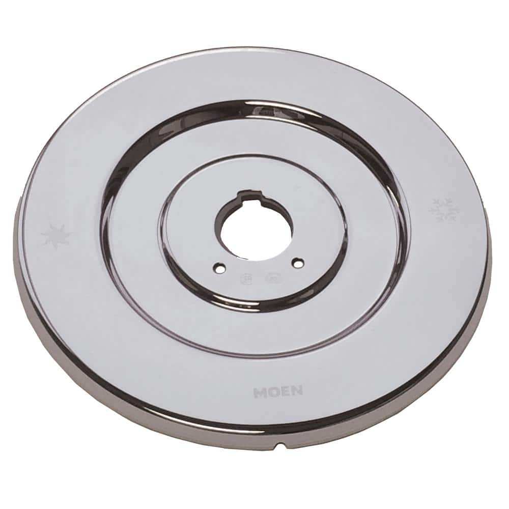 Chrome Escutcheon Plate for Single-Handle Tub and Shower Valves