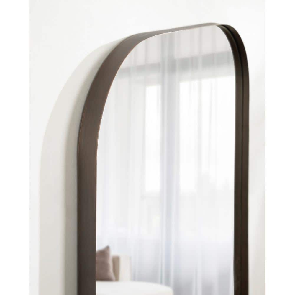 Bronze Rounded Rectangular Wall Mirror for Vanity