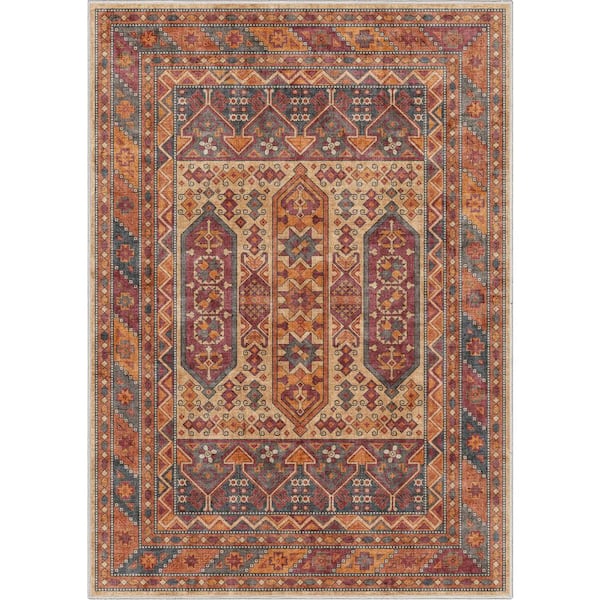 Well Woven Multi Color 3 ft. 3 in. x 5 ft. Apollo Praha Vintage Global Tribal Area Rug