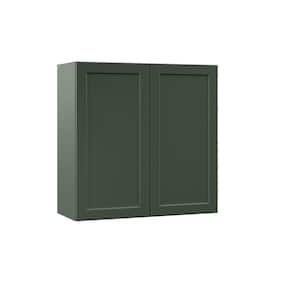 Designer Series Melvern 30 in. W x 12 in. D x 30 in. H Assembled Shaker Wall Kitchen Cabinet in Forest