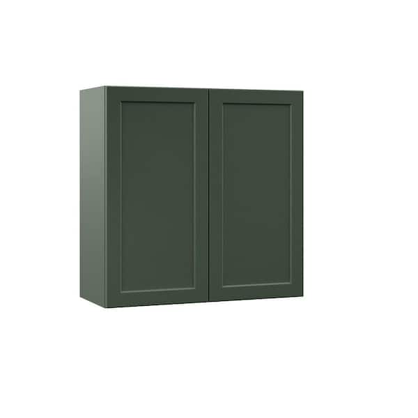 Designer Series Melvern 30 in. W x 12 in. D x 30 in. H Assembled Shaker Wall Kitchen Cabinet in Forest