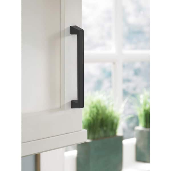 Halston 6-5/16 in. (160mm) Matte Black Arch Cabinet Pull