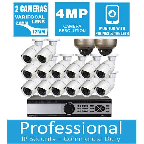 Q-SEE Freedom Series 16-Channel 4MP 4TB Hard Drive Network Video Recorder Surveillance System with 4MP High Definition Cameras