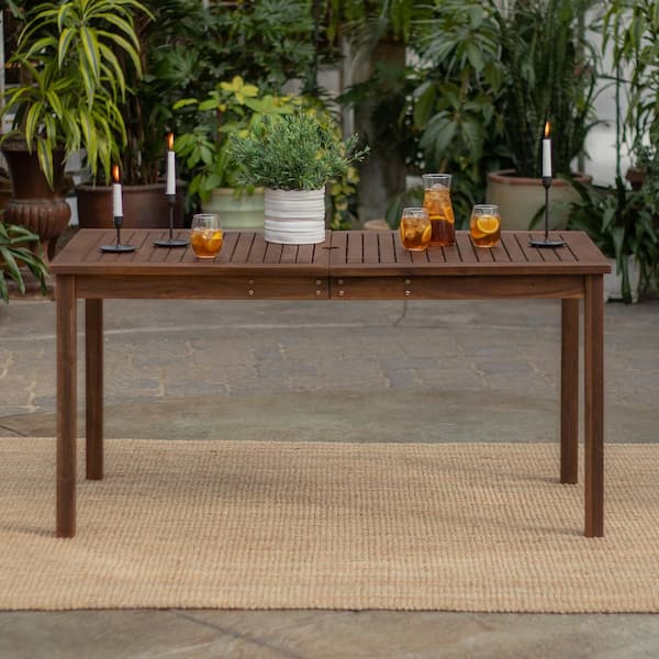 Acacia Wood Outdoor Dining Table, Wood Outdoor Table