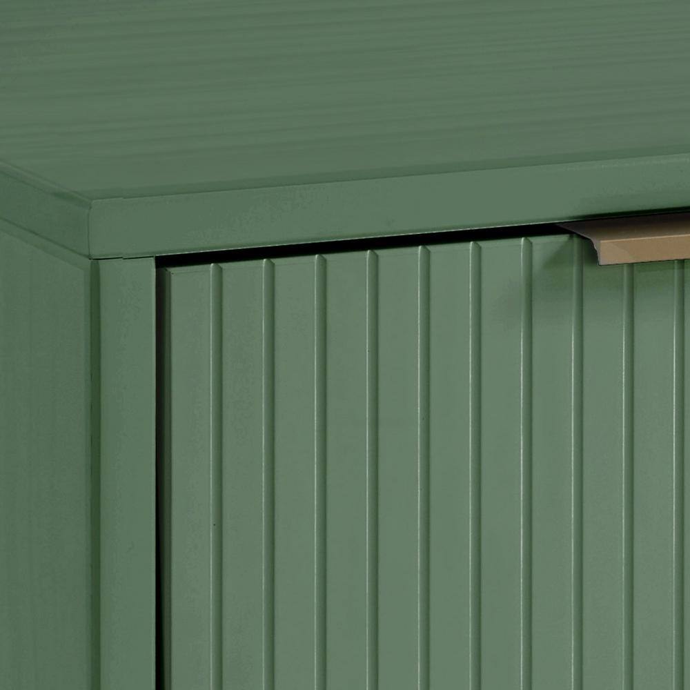 Granville Sage Green 55'' Modern Ribbed 3-Drawer Sideboard
