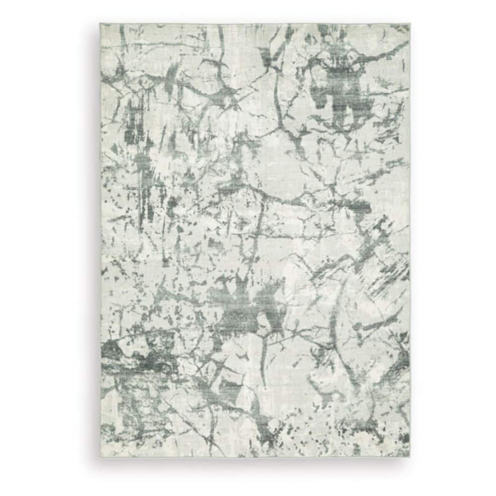 Tobinbury 5 ft. x 7 ft. Beige/Light Gray Abstract Washable Area Rug price history on PriceWatchPro