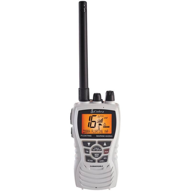 Marine 6-Watt Floating VHF Radio, White