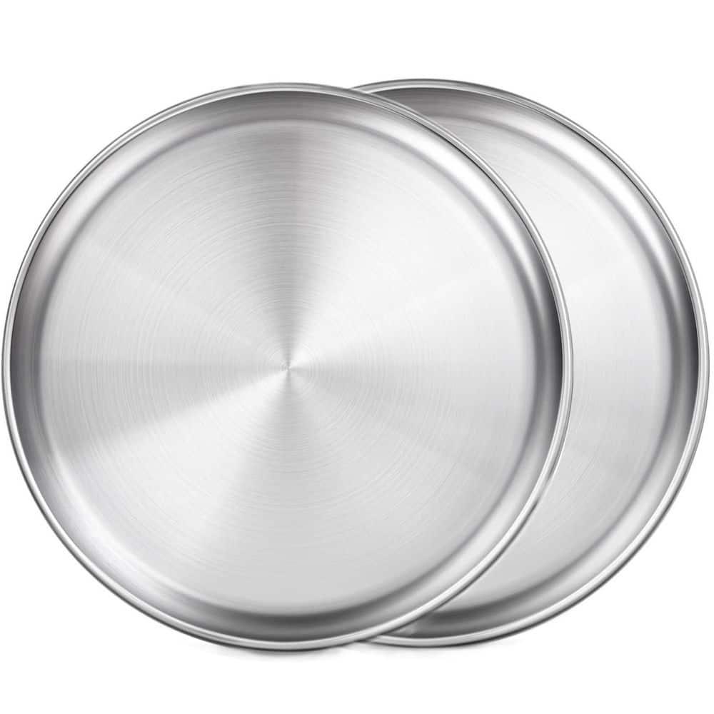 2-Pack 13.5 in. Stainless Steel Pizza Pan for Oven, Round Pizza Plate, Pizza Baking Sheet, Easy Clean & Dishwasher Safe price history on PriceWatchPro