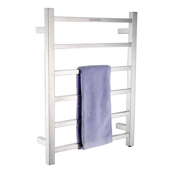 ANZZI Charles Series 6-Bar Stainless Steel Wall Mounted Electric Towel  Warmer Rack in Brushed Nickel TW-AZ014BN - The Home Depot