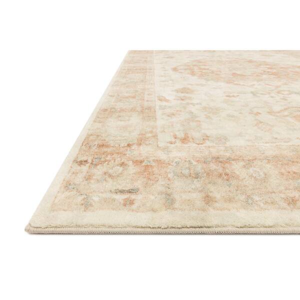 Rosette Ivory/Terracotta 2 ft. 6 in. x 9 ft. 9 in. Shabby-Chic Plush Cloud Pile Runner Rug