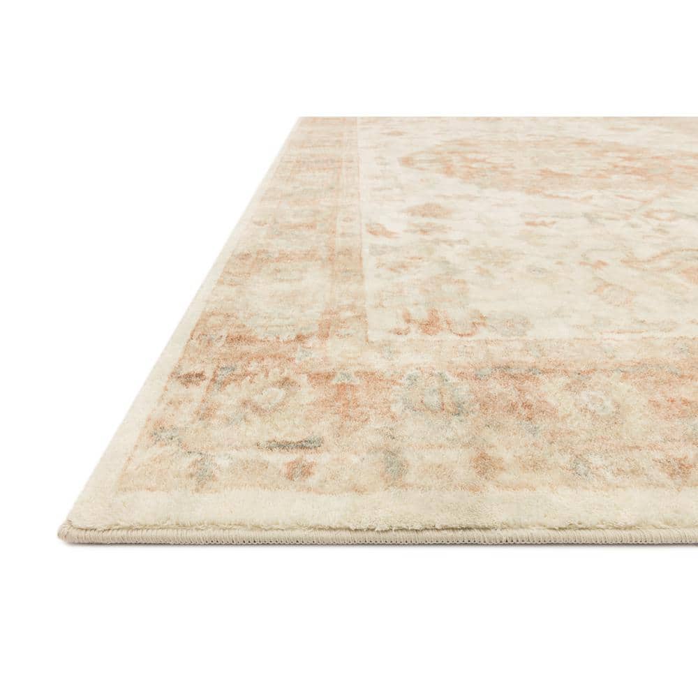 Ivory 8' x 10' Stain-Resistant Synthetic Rectangular Rug
