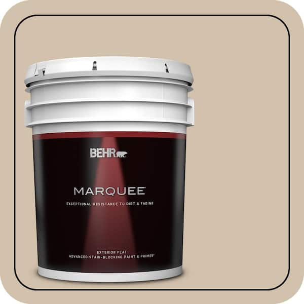 BEHR MARQUEE 5 gal. #PPF-32 Light Rattan Flat Exterior Paint & Primer