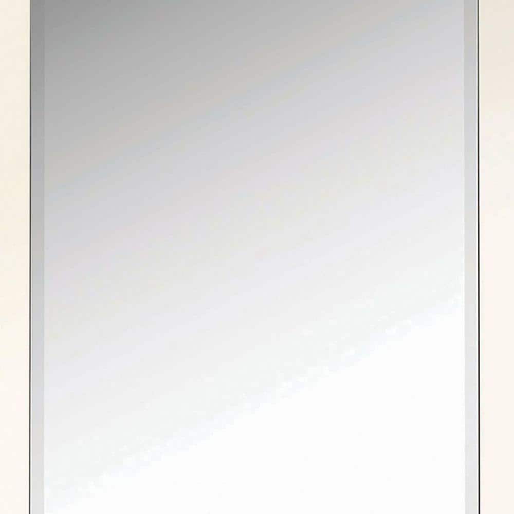 Rectangular Silver Beveled Edge Floor Mirror 70"