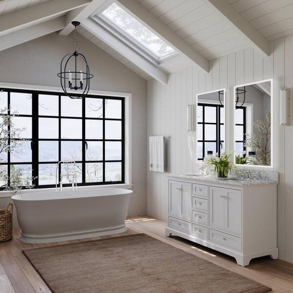 Ancerre Designs Audrey 60 in. W x 22 in. D Vanity in White with