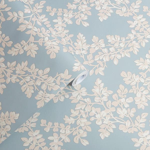 Toile de Jouy Dark Seaspray Blue Wallpaper Sample