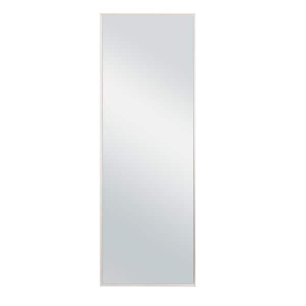 Unbranded 20 in. W x 59 in. H Contemporary Full Rectangular Frameless Ceiling Bathroom Vanity Mirror Full Length Mirror in Silver