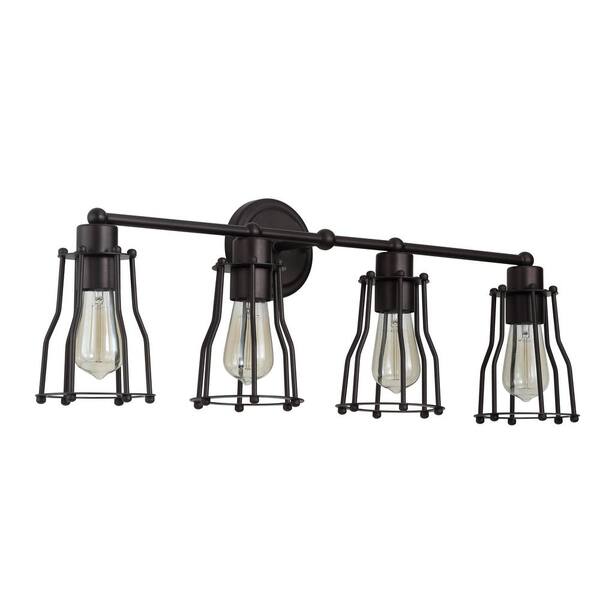 Details about / JONATHAN Y JYL7422A Florence 29.5/" 4-Light Metal Vanity Light IndustrialConte...